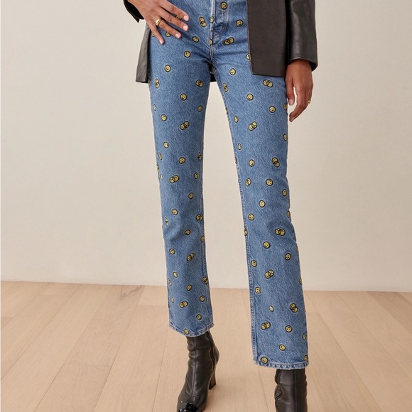 Reformation Mixed Emotions High Rise Straight Jeans - Picture 2 of 7